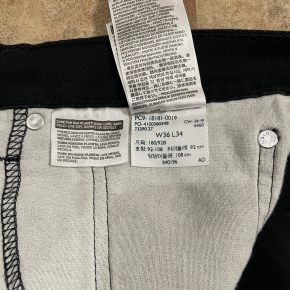 513 Levi’s Black Size W36 L34 - Picture 3 of 5